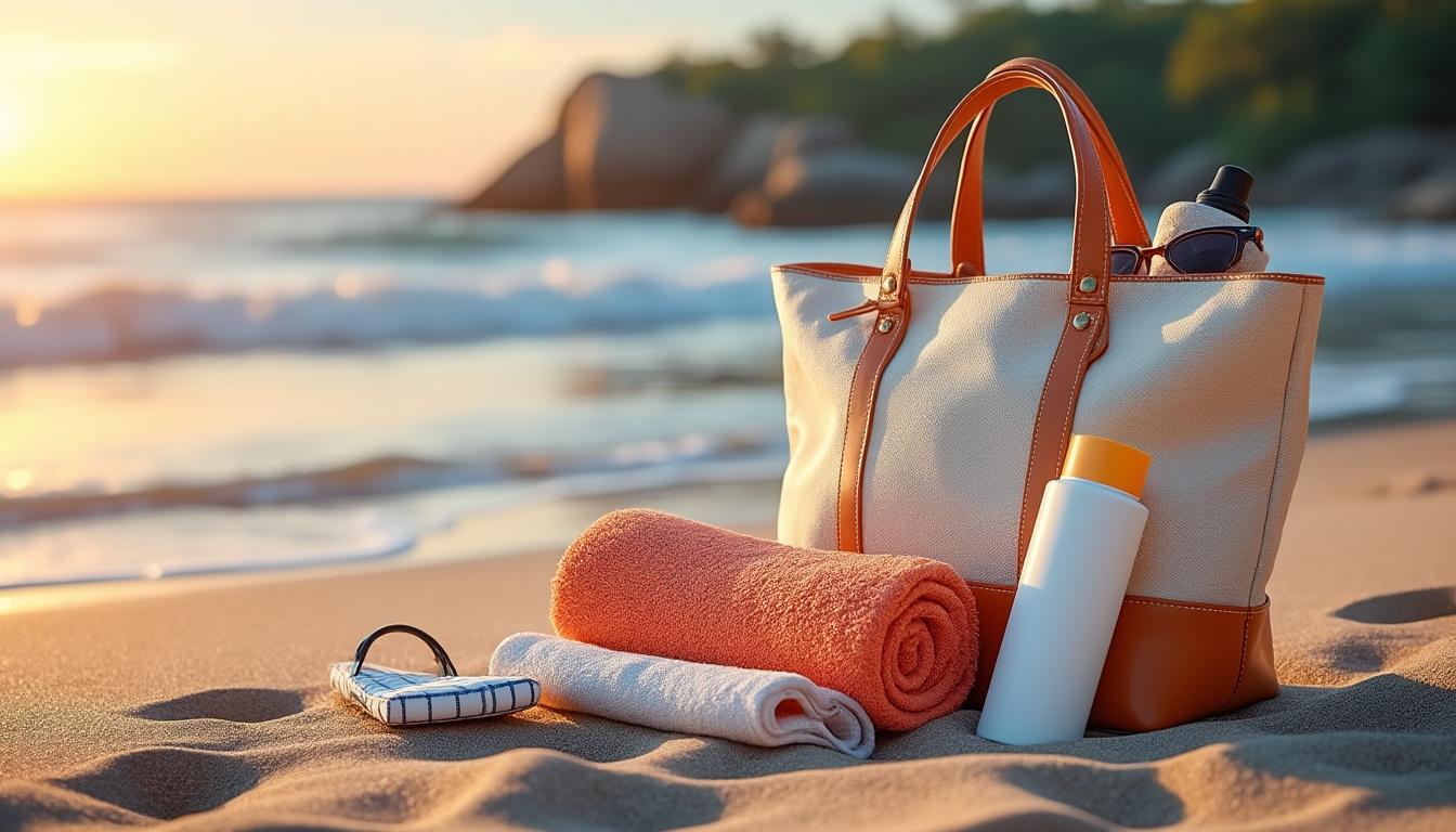 découvrez le cabas pailleté parfait pour vos sorties plage cet été. alliez style et praticité avec cet accessoire incontournable qui fera briller vos journées ensoleillées.