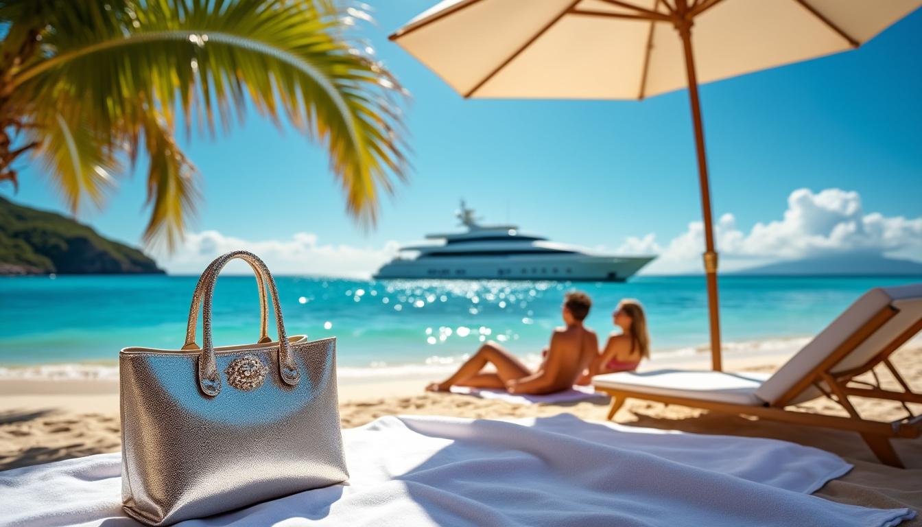 découvrez notre cabas pailleté, l'accessoire indispensable pour vos sorties plage cet été. alliez style et praticité avec ce sac tendance et lumineux.
