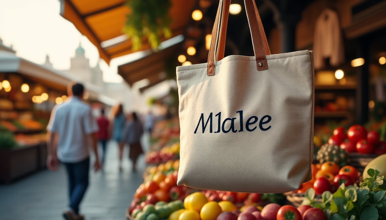 optez pour le cabas brodé à la demande et profitez d'un sac unique, personnalisé et durable pour vos courses quotidiennes. pratique, écologique et tendance !