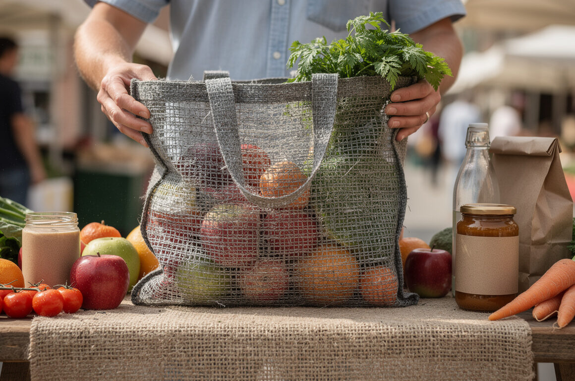 Sac cabas en filet recyclé : un choix écolo pour vos courses durables